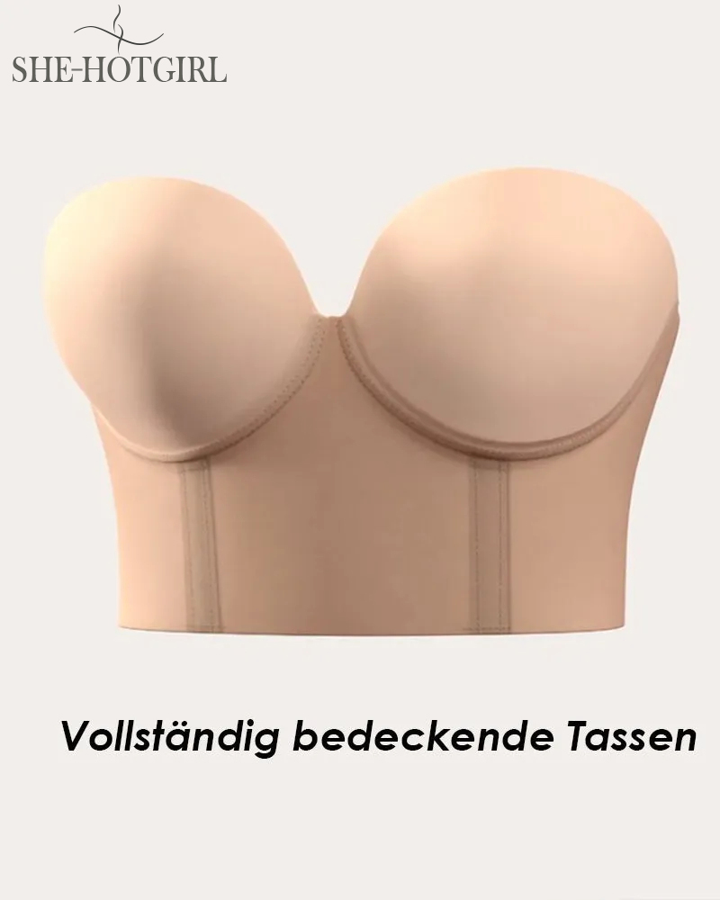 Strapless full cup corset shaping bra