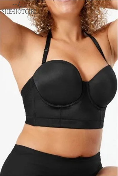 Strapless full cup corset shaping bra