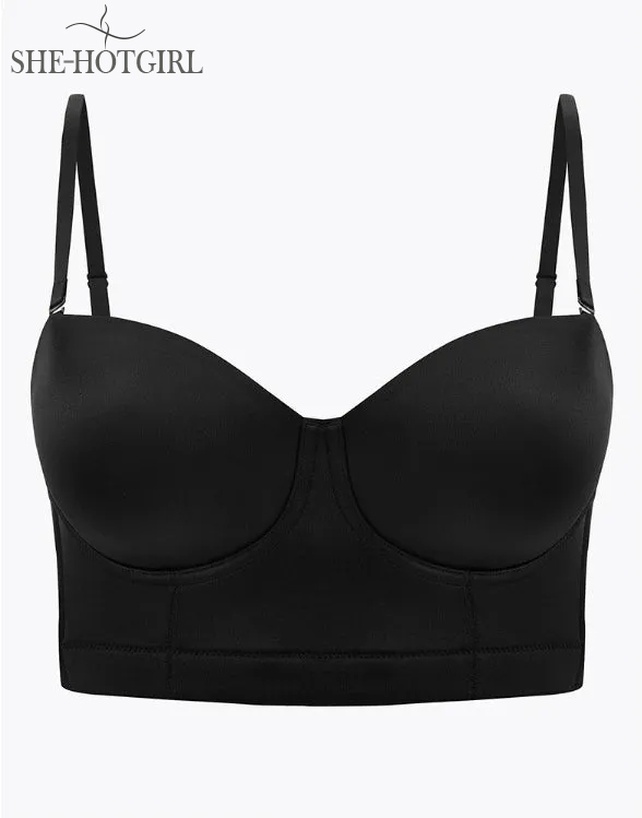 Strapless full cup corset shaping bra