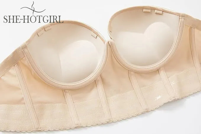 Strapless full cup corset shaping bra