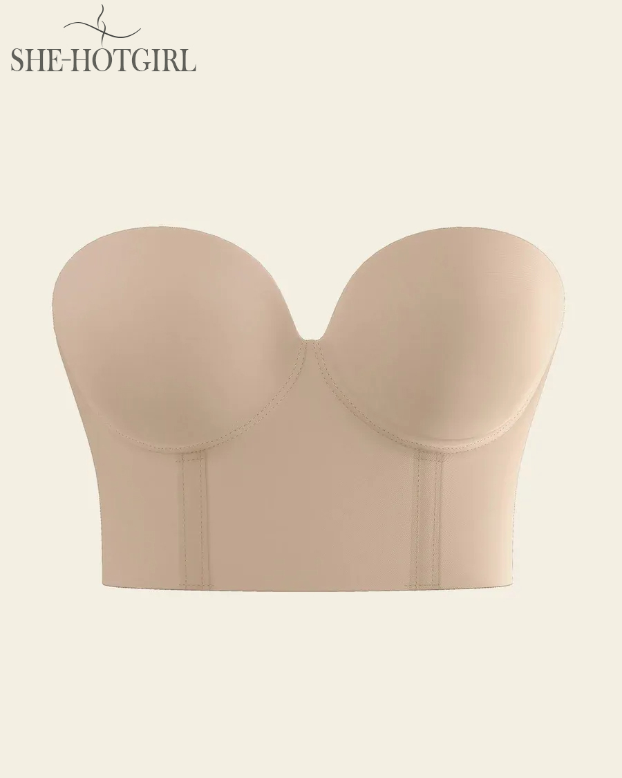 Strapless full cup corset shaping bra