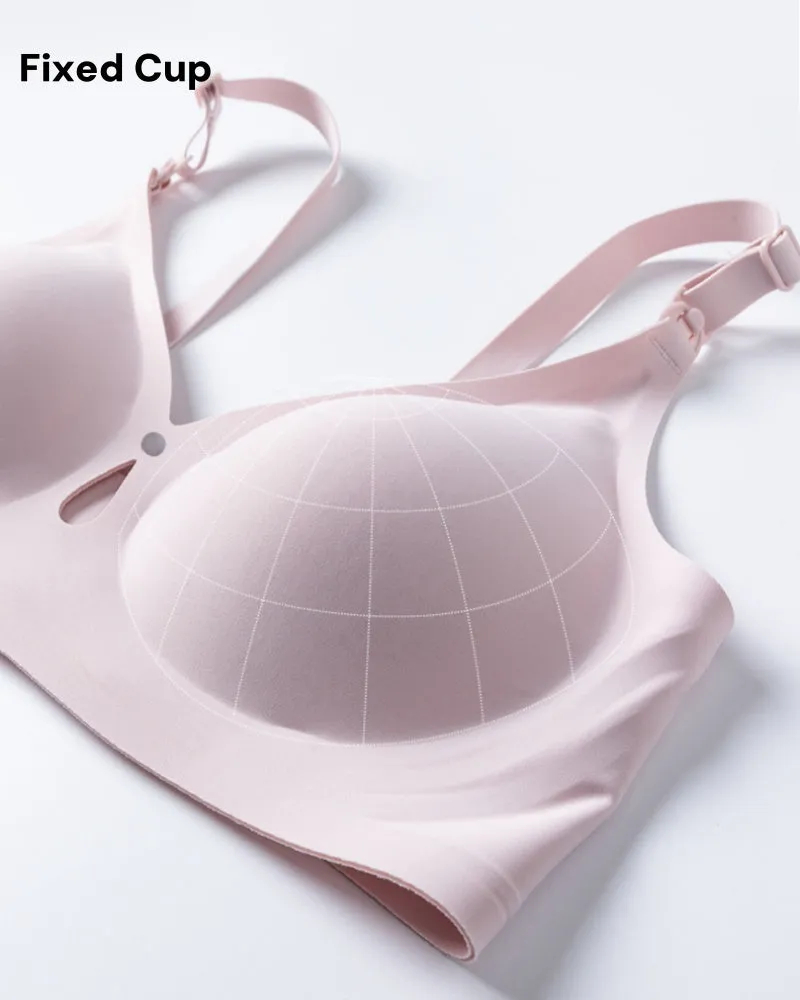 Thin seamless nursing bra with anti-sagging effect in plus size with front closure