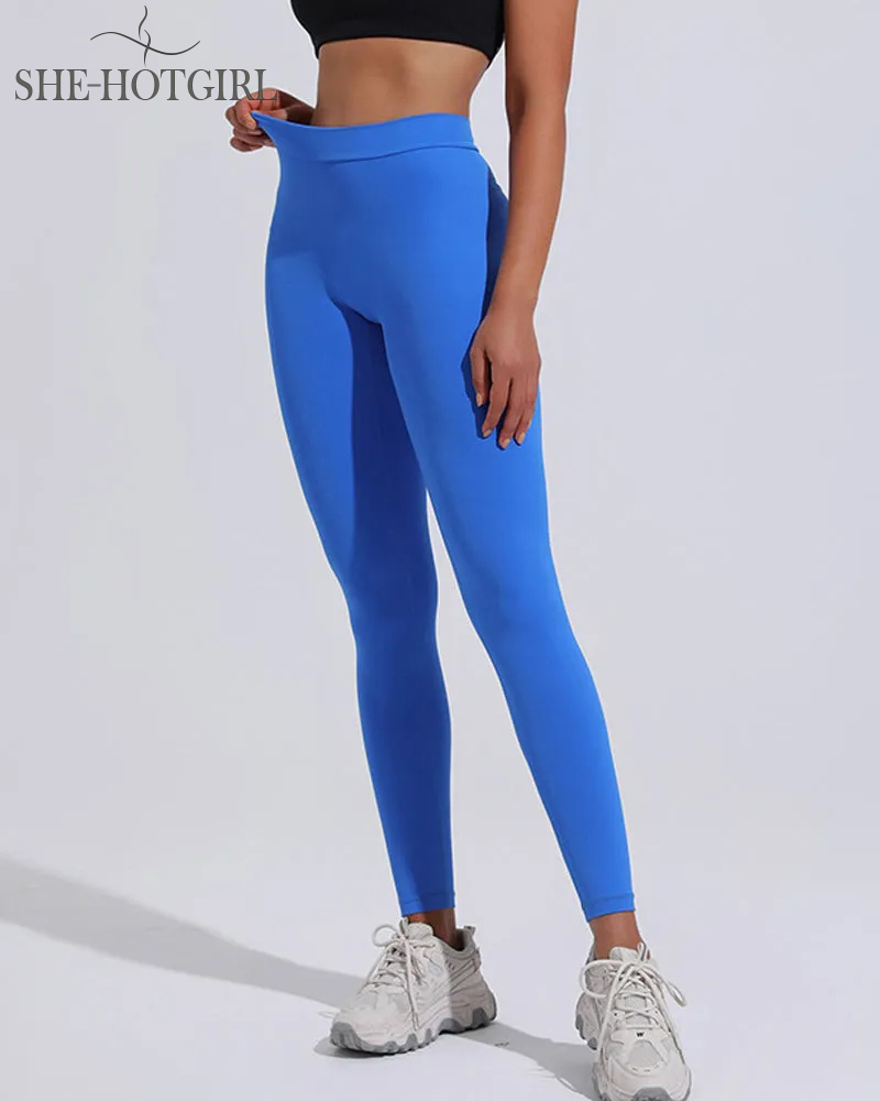 V-Back Scrunch Butt Lift Leggings High Waist Tummy Control Gym Yoga Pants