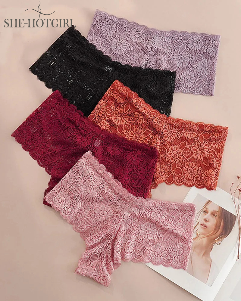 Women's Lingerie High Waist Floral Lace Plus Size Sexy Comfortable Underwear