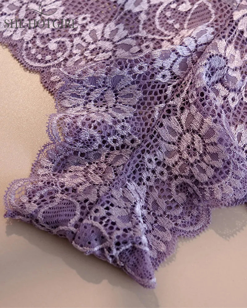 Women's Lingerie High Waist Floral Lace Plus Size Sexy Comfortable Underwear