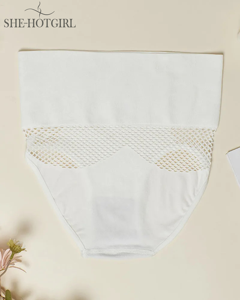 Women's Seamless Shapewear High Waist Briefs Sexy Hollow Out Underwear