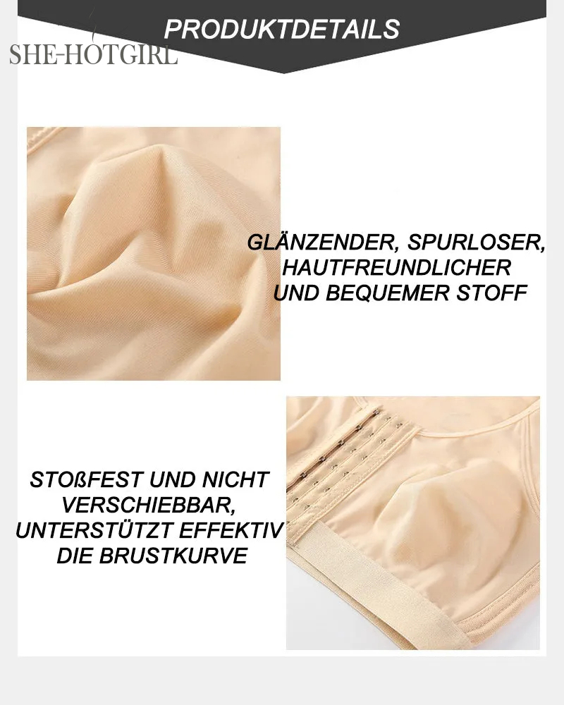 Women's bra with front closure and adjustable shoulder straps