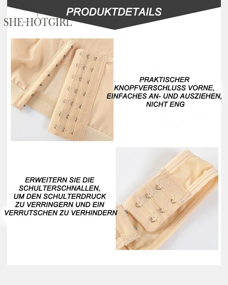 Women's bra with front closure and adjustable shoulder straps