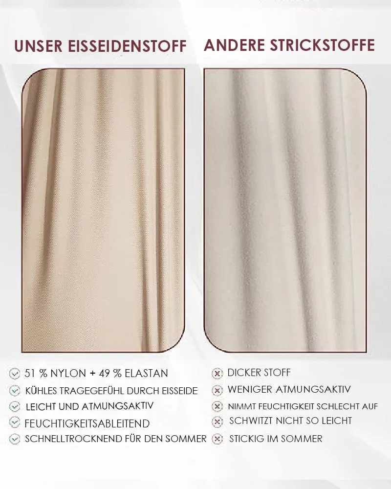 Women's tummy control seamless summer ice silk bodysuit compression v-neck body shaper