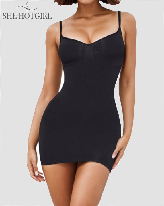 Women's Simple Slimming Shapewear Slip Dress Seamless Tummy Control Cami Slip