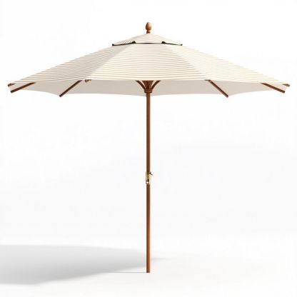 Sombrilla impermeable de 2,7 m para exteriores – Paraguas de jardín resistente de poliéster para terraza, patio y balcón (Beige)-Douxtendance