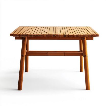 Mesa de Exterior Multiusos de Bambú Elegante Natural para Jardín 120x70x75cm-Douxtendance