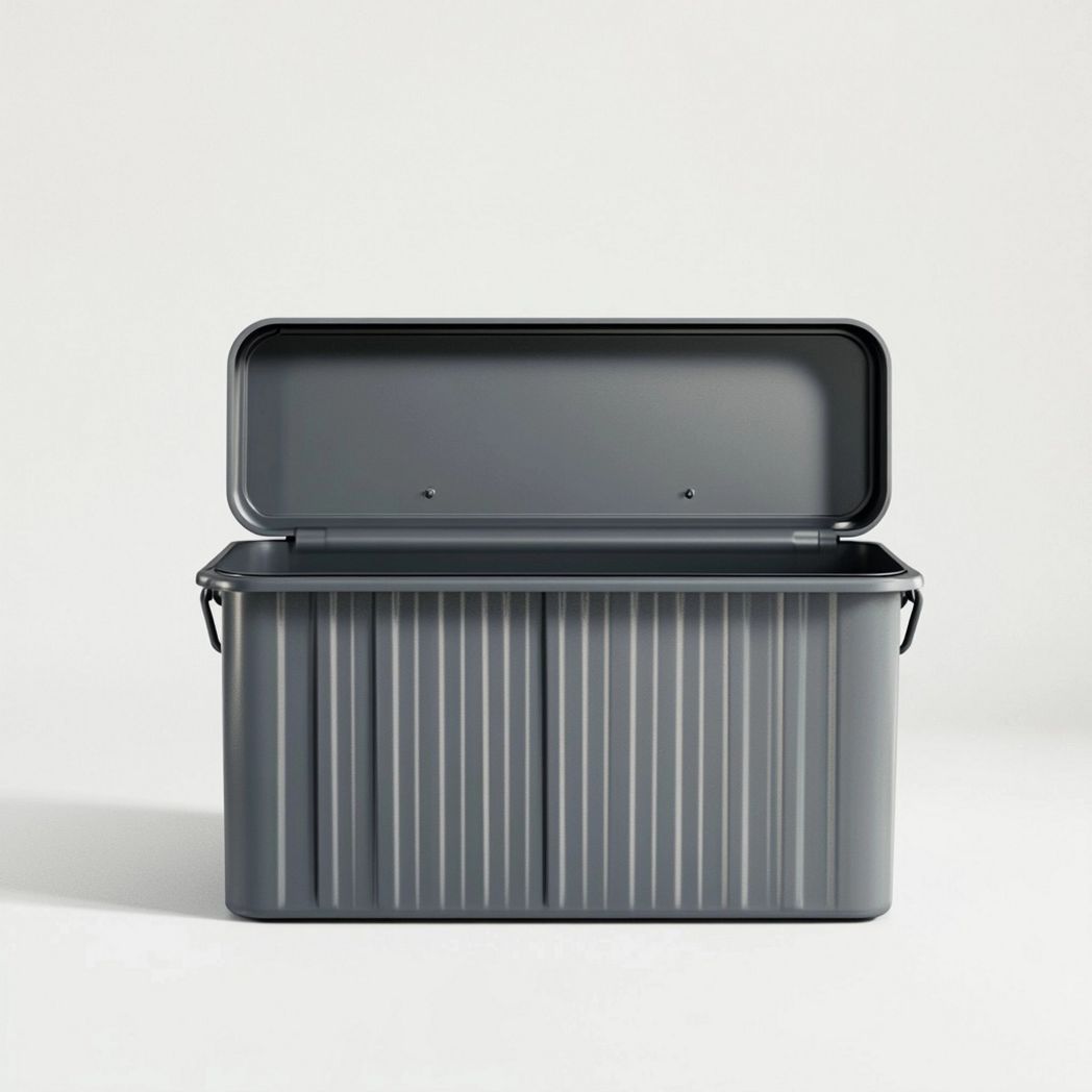 Caja de Almacenamiento Resistente Plástico para Uso Interior/Exterior Gris 100L-Douxtendance