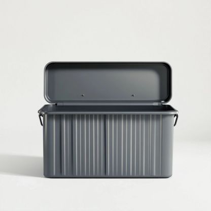 Caja de Almacenamiento Resistente Plástico para Uso Interior/Exterior Gris 100L-Douxtendance