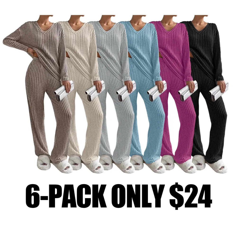 Women's Solid Drop Shoulder Pocket Lounge Set