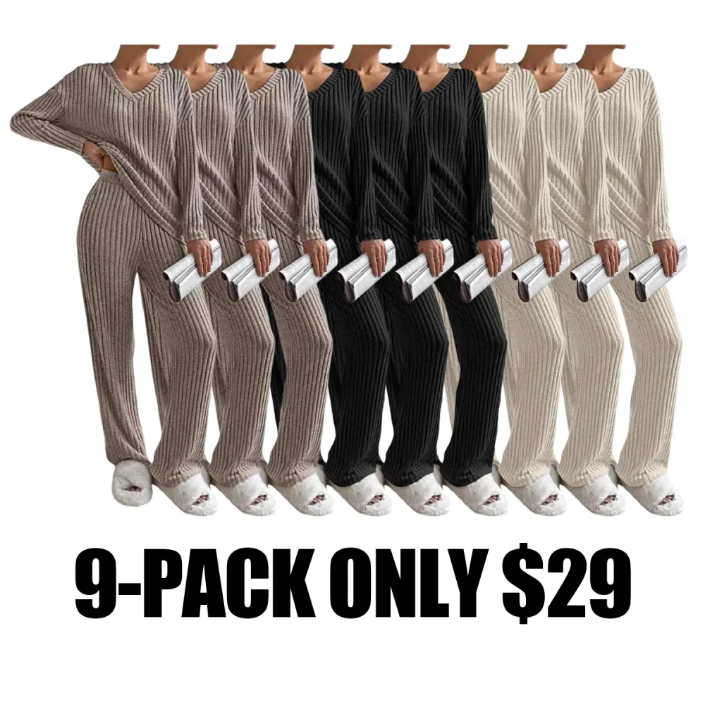 Women's Solid Drop Shoulder Pocket Lounge Set