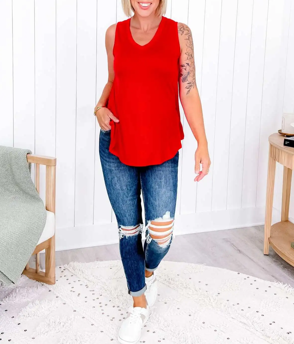 ⚡LIMITED SALE-V-neck tank top(Multiple Colors)