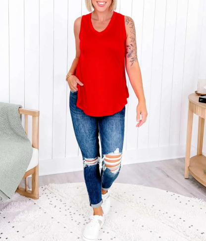 ⚡LIMITED SALE-V-neck tank top(Multiple Colors)