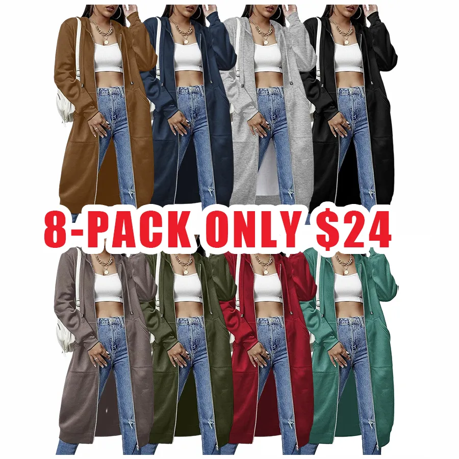 Women’s Long Fleece Hoodie Jacket