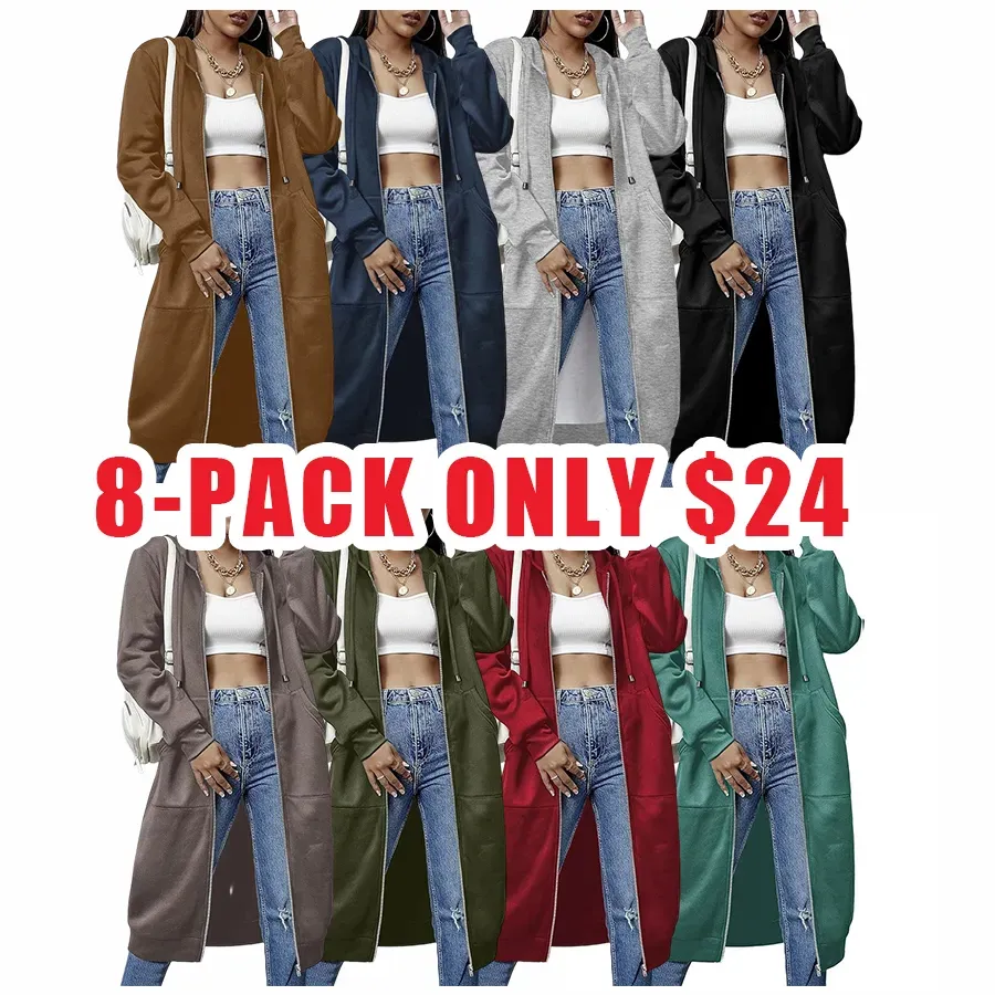 Women’s Long Fleece Hoodie Jacket