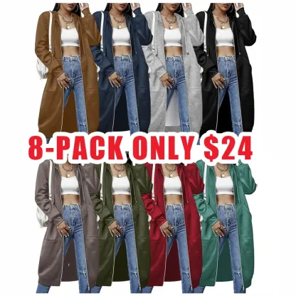 Women’s Long Fleece Hoodie Jacket