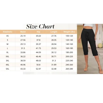 ⚡️Factory wholesale promotion⚡️ Women's Solid-Color Drawstring Waist Cropped Pants