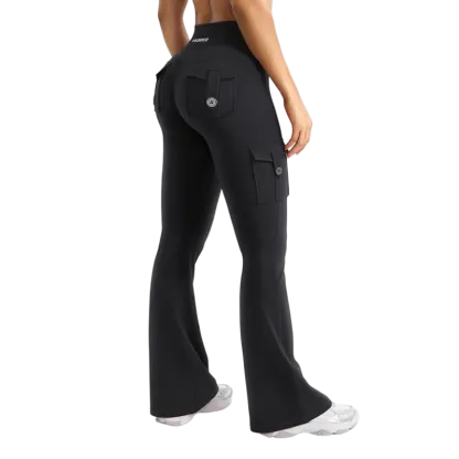 「🛒90%OFF only today」Women's athletic flared leggings with pockets