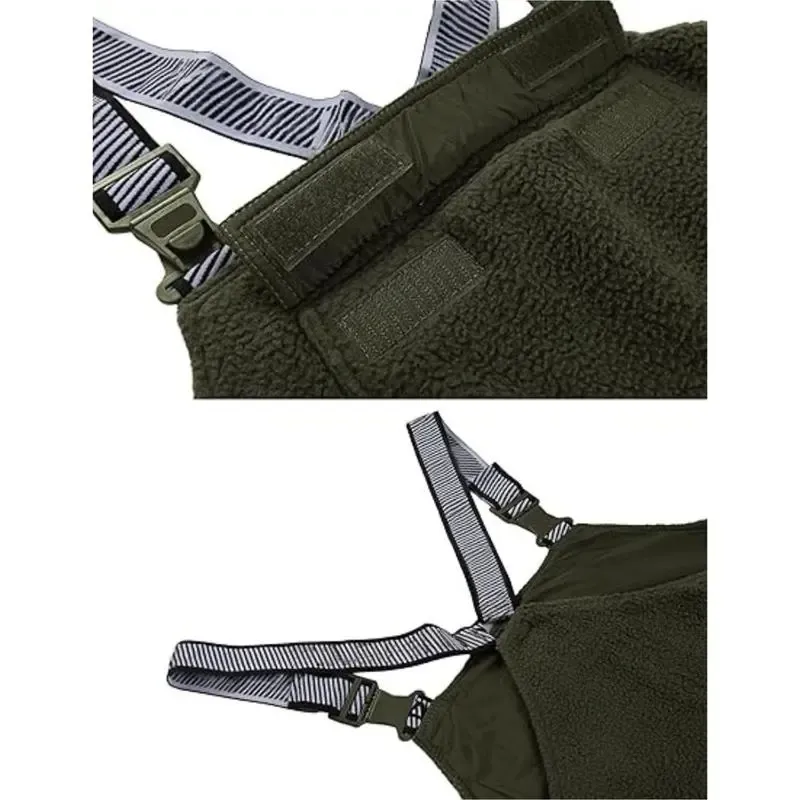 Womens Fleece Overalls 2025 Warm Winter Casual Loose Jumpsuits