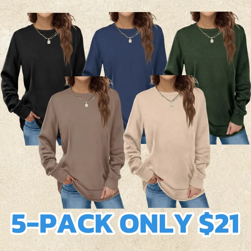 Sweatshirts for Women Crewneck Long Sleeve Shirts