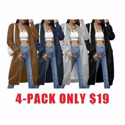 Women’s Long Fleece Hoodie Jacket