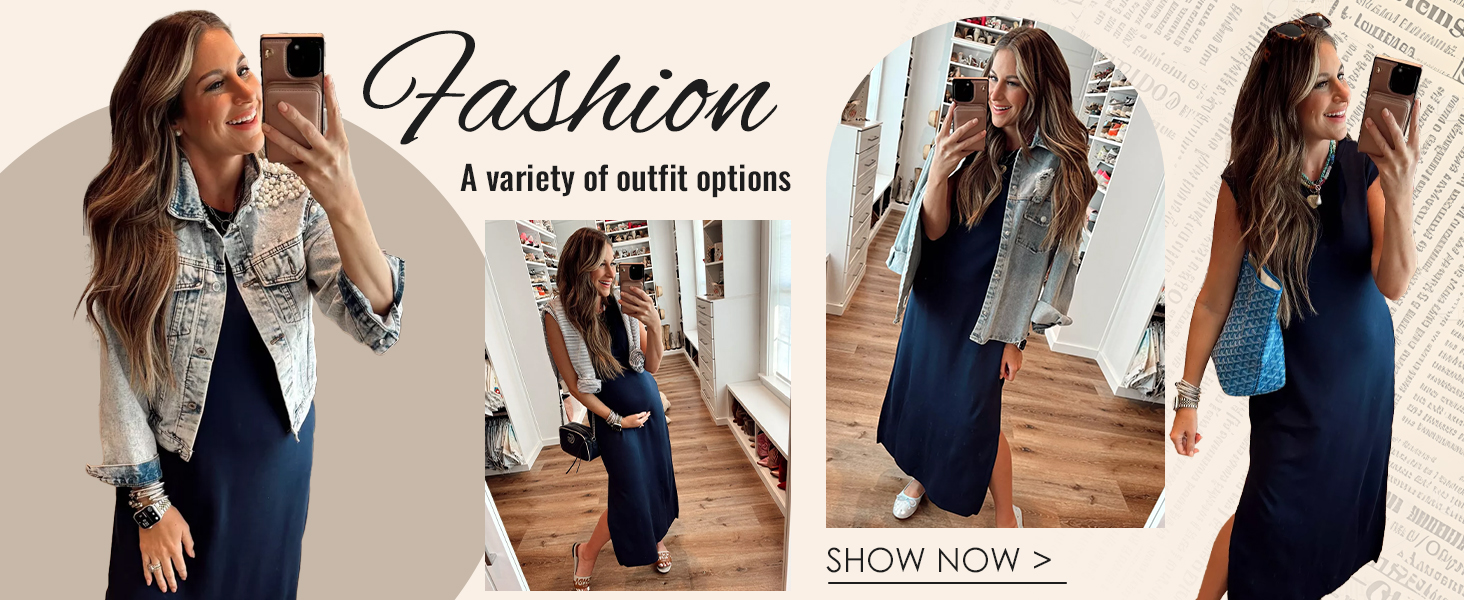 navy blue year round maxi dress for women 