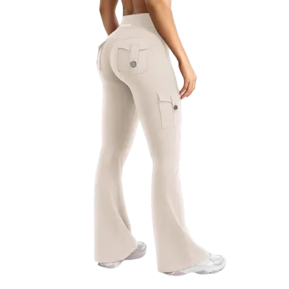 「🛒90%OFF only today」Women's athletic flared leggings with pockets