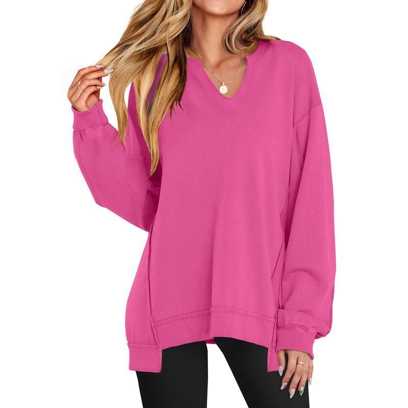 🔥Last day promotion⚡Women's Oversized V-Neck Sweatshirt Tunic