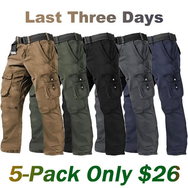 Men's Multi Pocket Plain Breathable Moisture Outdoor Daily Camping & H