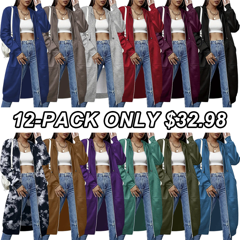 Women’s Long Fleece Hoodie Jacket