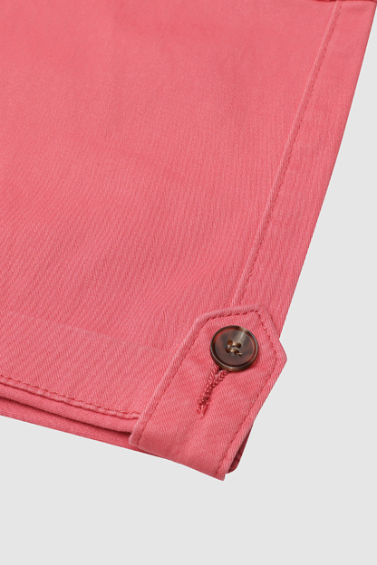 Roll Tab Hem Multi Pocket Capri Mid Waist Cargo Pants