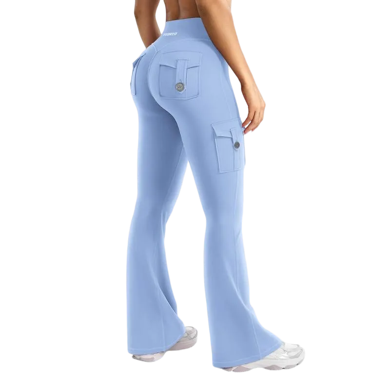 「🛒90%OFF only today」Women's athletic flared leggings with pockets