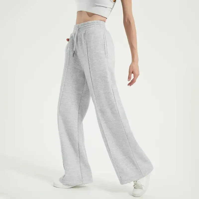 Women's Wide Leg Sweatpants Casual Loose Solid Color Pants