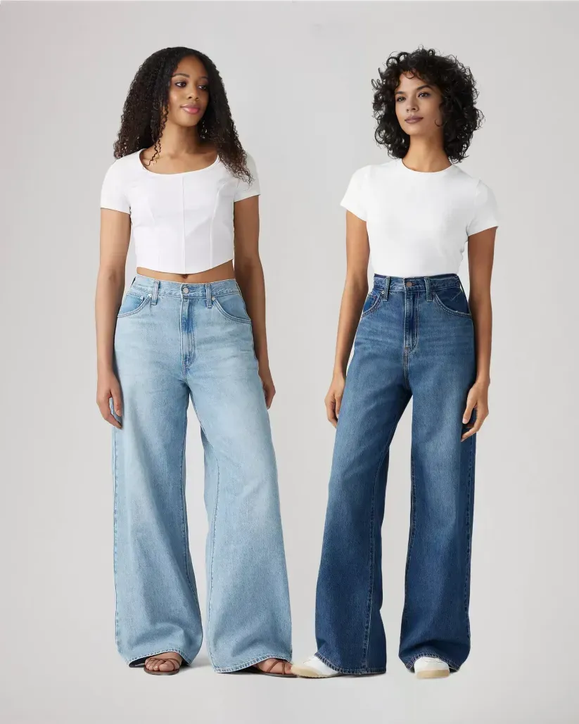 Adjustable Womens Cinch Baggy Jeans