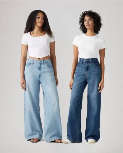 Adjustable Womens Cinch Baggy Jeans