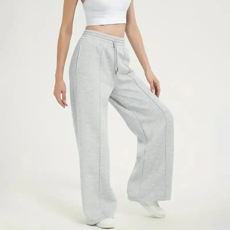 Women's Wide Leg Sweatpants Casual Loose Solid Color Pants