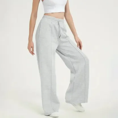 Women's Wide Leg Sweatpants Casual Loose Solid Color Pants