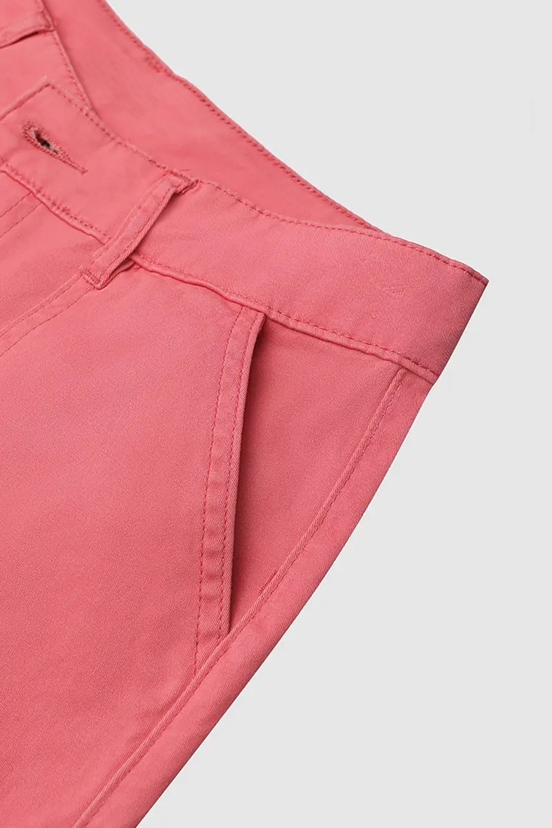 Roll Tab Hem Multi Pocket Capri Mid Waist Cargo Pants