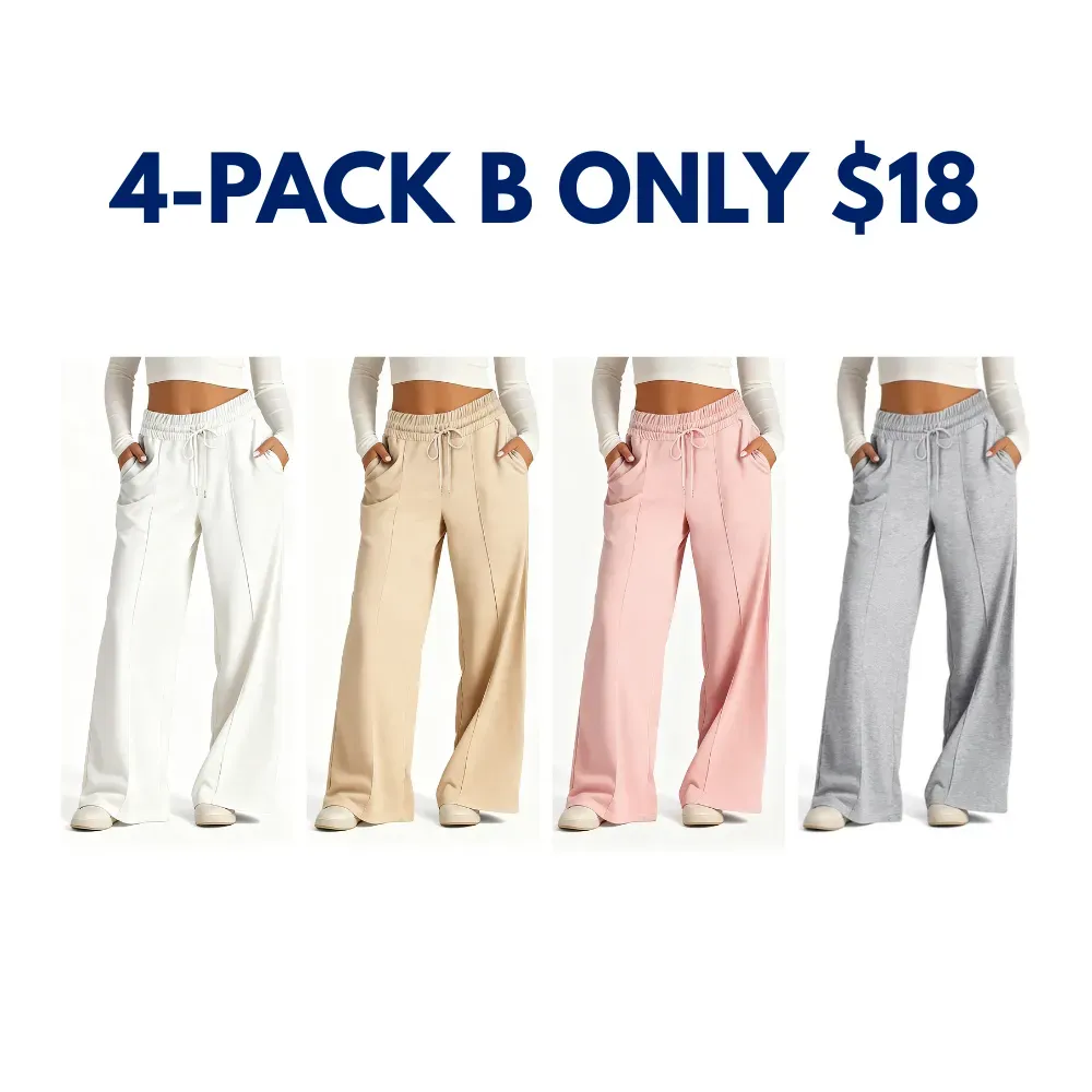 Women's Wide Leg Sweatpants Casual Loose Solid Color Pants