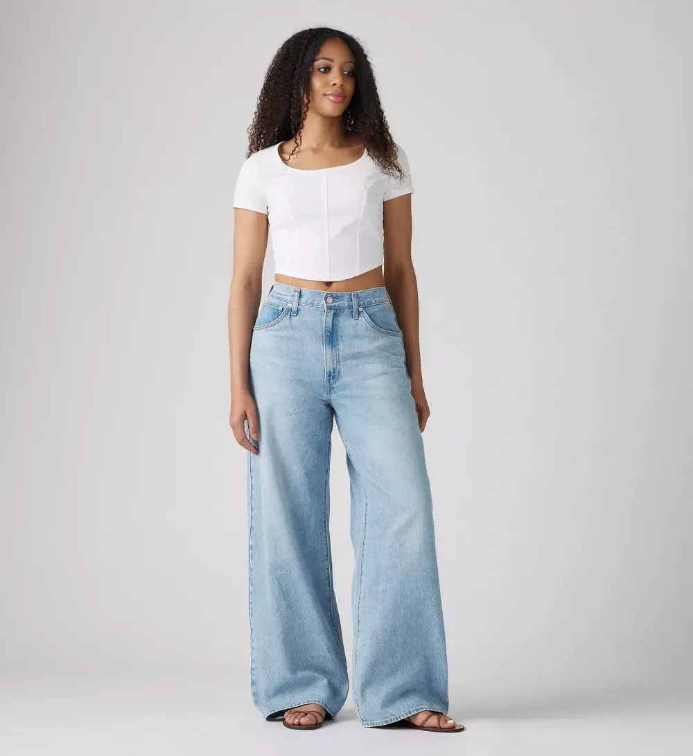 Adjustable Womens Cinch Baggy Jeans