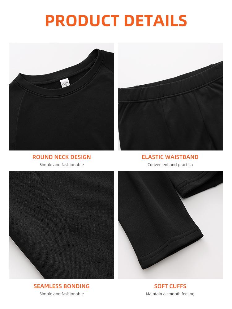 Plush 4-Piece Thermal Underwear Set - Soft Warm Long Johns for Winter Indoor Outdoor Wear Fleece-Lined Elastic Comfortable Moisture-Wicking Sweat-Absorbing Durable Base Layer