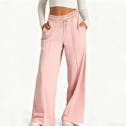 Women's Wide Leg Sweatpants Casual Loose Solid Color Pants