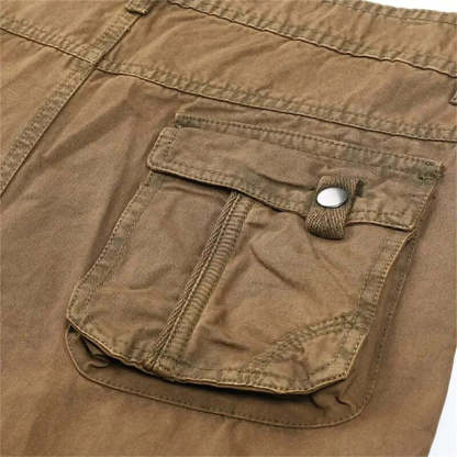 Men's Multi Pocket Plain Breathable Moisture Outdoor Daily Camping & Hiking Pants (Belt Included)