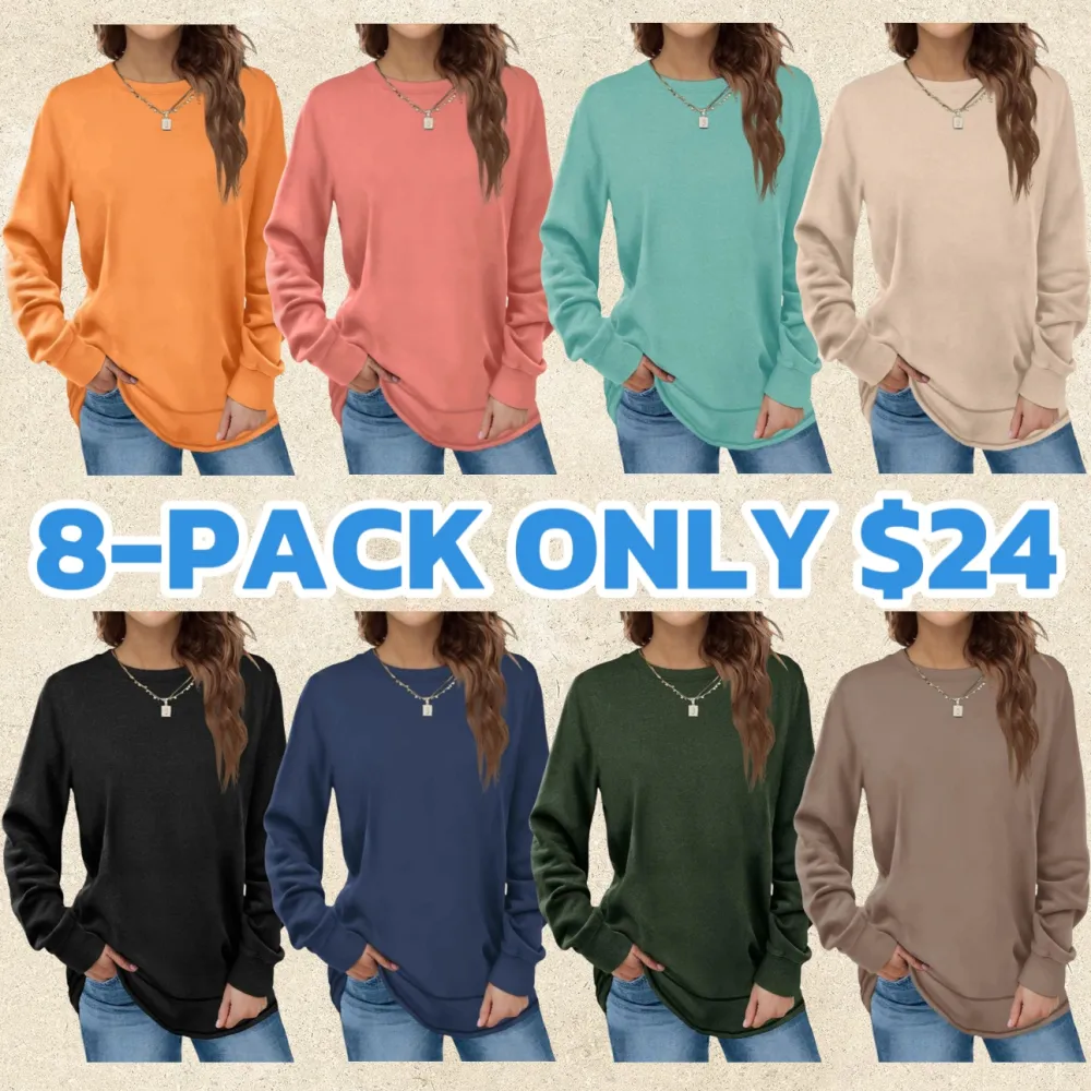 Sweatshirts for Women Crewneck Long Sleeve Shirts
