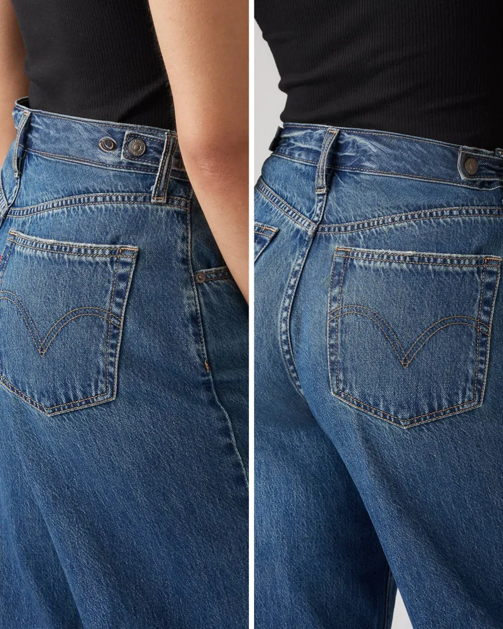 Adjustable Womens Cinch Baggy Jeans
